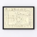 Vintage Map of Fort Worth, Texas 1928