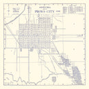 Vintage Map of Provo City, Utah 1920