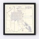 Vintage Map of Provo City, Utah 1920