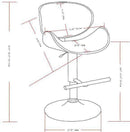 Marana - Handcrafted Bentwood Adjustable Swivel Bar Stool by HouseOfZazla