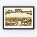 Vintage Map of Waverly, New York 1881
