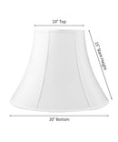 20"W x 15"H White Bell Shantung Shade