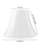 20"W x 15"H White Bell Shantung Shade