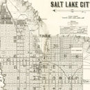 Vintage Map of Salt Lake City, Utah 1888