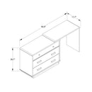 Valencia - 3 Drawer Dresser And Desk - Taupe by HouseOfZazla