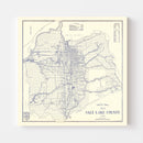 Vintage Map of Salt Lake City, Utah 1920