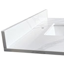 37-inch Quartz Bathroom Vanity Top with Undermount Single Bowl by HouseOfZazla