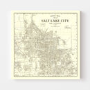 Vintage Map of Salt Lake City, Utah 1935