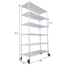6 Tier 6000Lbs Capacity Nsf Metal Shelf Wire Shelving Unit, Heavy Duty Adjustable Storage Rack With Wheels & Shelf Liners For Commercial Grade Utility Steel Storage Rack by HouseOfZazla