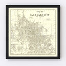 Vintage Map of Salt Lake City, Utah 1935
