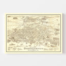 Vintage Map of Burlington, Vermont 1877