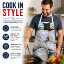 Clam Quahog Apron Cooking Kitchen Server Baking Crafts Gardening for Adult Women Men, Unisex, Large, Multicolor