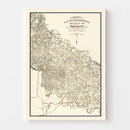 Vintage Map of Richmond, Virginia 1867