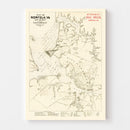 Vintage Map of Norfolk, Virginia 1891