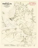 Vintage Map of Norfolk, Virginia 1891