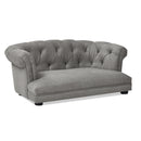 Kiki 36.5' Chesterfield Dog Sofa Bed, Medium, Uptown Gray Stain Resistant High Performance Polyester