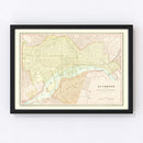 Vintage Map of Richmond, Virginia 1895