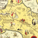 Vintage Map of Jamestown, Virginia 1930