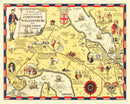 Vintage Map of Jamestown, Virginia 1930