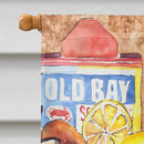 Lobster with Old Bay House Flag 28x40 Porch Sleeve Pole Decorative Outside Yard Banner Artwork Wall Hanging, Polyester