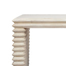 Veda - Geometric Waterfall Dining Table - White by HouseOfZazla