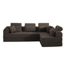 Modern L-Shape Modular Sectional Sofa, Compressed Design by HouseOfZazla