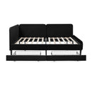 Upholstered Platform Bed Frame With 2 Storage Drawers And Adjustable Sofa Bed by HouseOfZazla