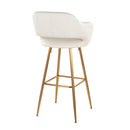 Margarite - Contemporary Fixed Height Barstool With Footrest (Set of 2) With Square by HouseOfZazla