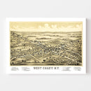 Vintage Map of West Chazy, New York 1899