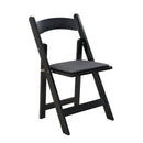 Solid Wood Upholstered Folding Chair Set, Dining Room (Set of 4)