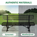 Outdoor Steel Bench With Backrest by HouseOfZazla