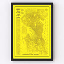 Vintage Map of Seattle, Washington 1912