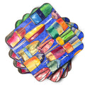 Bouys Foam Coasters Set of 4 Cup Coasters for Indoor Outdoor, Tabletop Protection, Anti Slip, Mouse pad Material