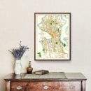 Vintage Map of Seattle, Washington 1929