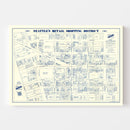 Vintage Map of Seattle, Washington 1930
