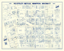 Vintage Map of Seattle, Washington 1930