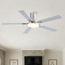 Flush Mount Ceiling Fans With LED Light And Remote Control, 5 Blades by HouseOfZazla