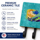 Blonde Mermaid on Teal Leash or Key Holder Wall Hooks, Coat Rack Wall Mount, for Hanging Keys, Towels, Aprons, Leashes