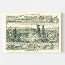 Vintage Map of Spokane Falls, Washington 1880