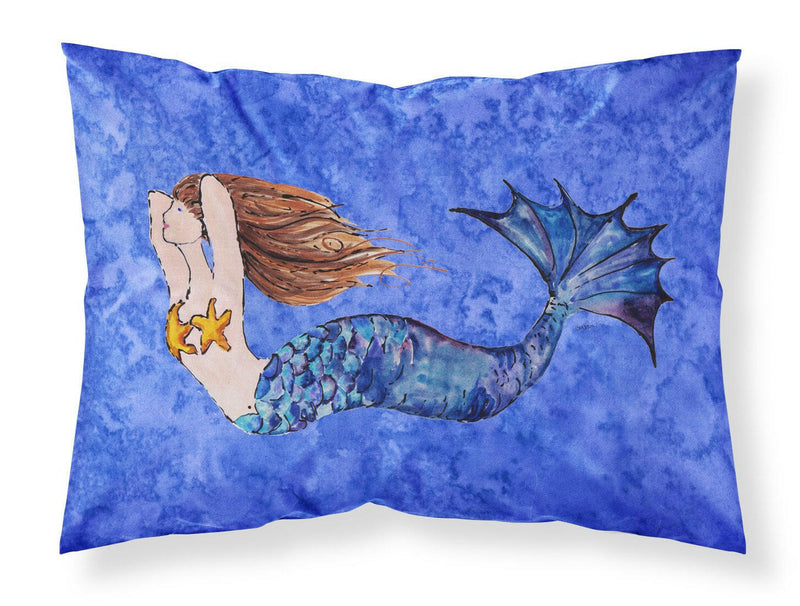 Brunette Mermaid on Blue Fabric Standard Pillowcase 8725PILLOWCASE