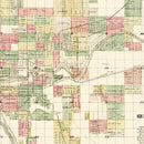 Vintage Map of Spokane Falls, Washington 1890