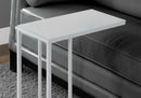 Accent Table, C-Shaped with Tempered Glass - Contemporary & Modern by HouseOfZazla
