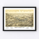 Vintage Map of West Chazy, New York 1899