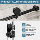 Frameless Single Sliding Soft Close Shower Door, 5 / 16" Clear Nano Coated Tempered Glass And 304 Stainless Steel Handle - Matte Black by HouseOfZazla