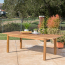 Wilson Expandable Dining Table With Slat Design - Teak Acacia Wood by HouseOfZazla