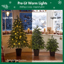 3-Piece Pre-Lit Christmas Tree Set