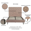 Crosby - Bed With Upholstered Headboard And Slats by HouseOfZazla