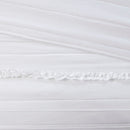 4 Piece Reversible Ruffle Quilt Set with Throw Pillow White King/Cal King