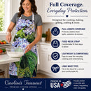 Hydrangea Apron Cooking Kitchen Server Baking Crafts Gardening for Adult Women Men, Unisex, Large, Multicolor