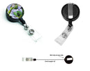 Hydrangea Retractable Badge Reel for Nurses ID Badge Holder with Clip Retractable Employee Badge Holder, Belt Clip